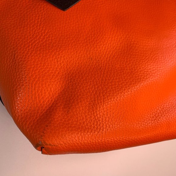 Imoshion Floral and Orange Pebbled Vegan Leather Tote Bag NWOT! 2 in 1 Bag - Picture 10 of 10